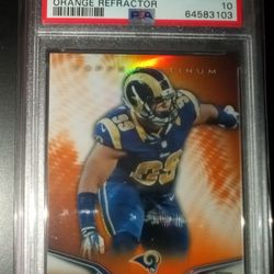 Low Pop!🔥Aaron Donald 2014 Topps PLATINUM ORANGE REFRACTOR RC #112 PSA 10 prizm