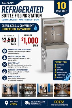 Elkay Commercial Refrigerated Bottle Filling Station New