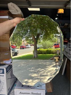 Octagon Beveled Wall Mirror