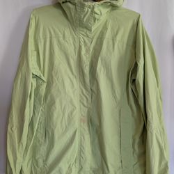 Womens Large LL Bean Light Rain Shell Jacket Hooded Rei North Face Marmot Patagonia Columbia Rab Hiking Backpacking Waterproof