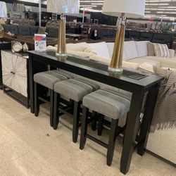 High Table With Glass Top 