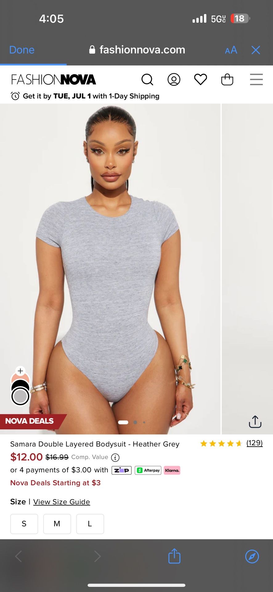 Large Size Fashion Nova Bodysuit