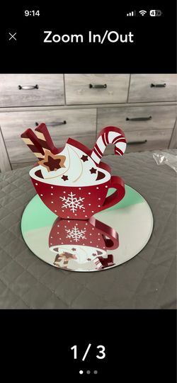 Christmas Wooden Peppermint Decoration