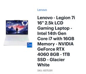 Lenovo legion pro 7i