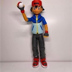 Ash Ketchum Pokemon JAKKS Nintendo 2011 Figure 7&quot; W/ pokeball Target exclusive 