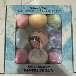 Naturally Vain 9 Bath Bomb Set – Luxurious Relaxation for Your Bath Time