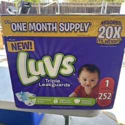 Luvs Size 1 Diapers Brand New Box 