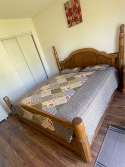 Wooden Bed frame - Cal King Size