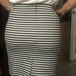 Talbots Black & White Skirt 6p