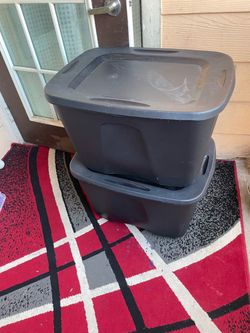2 Large Storage Bins with Lids – Great Condition