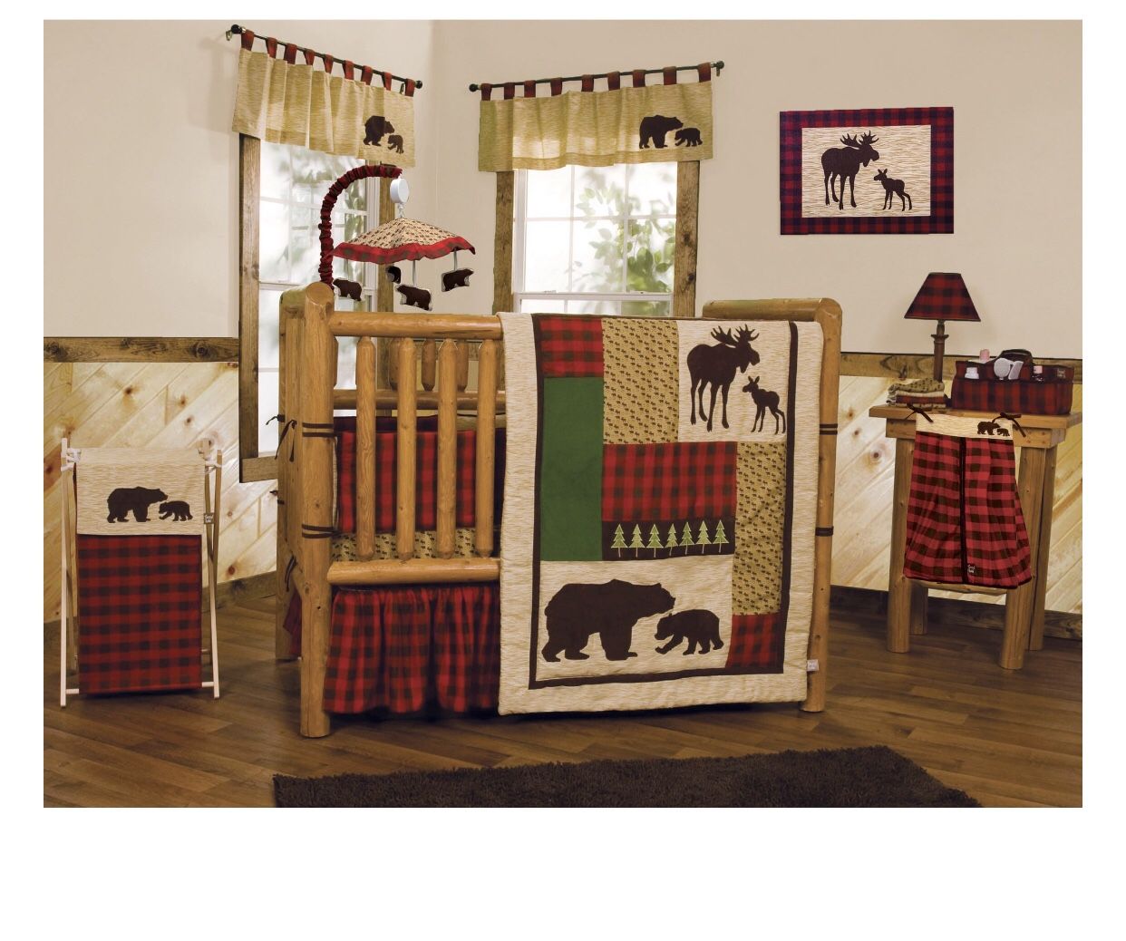 Northwoods 3-Piece Buffalo Check Crib Bedding Set