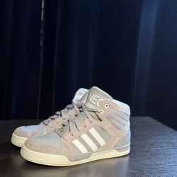 Adidas NEO High Top Sneakers – Light Gray Suede – Men’s Size 10