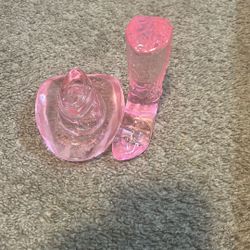 Cute Glass Cow Girl Hat And Boot