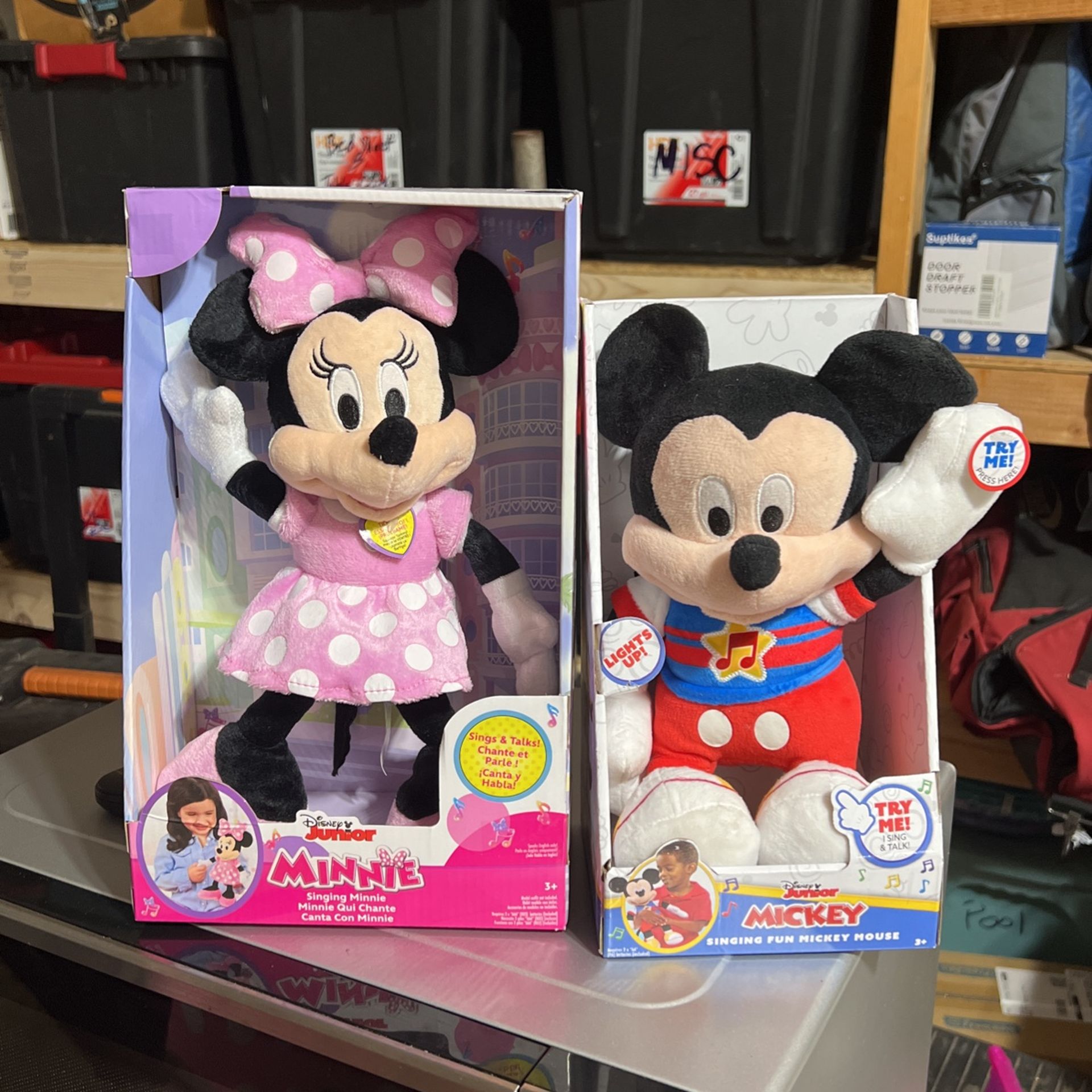 Mickey Mouse And Minnie Mouse Stuffed Animal