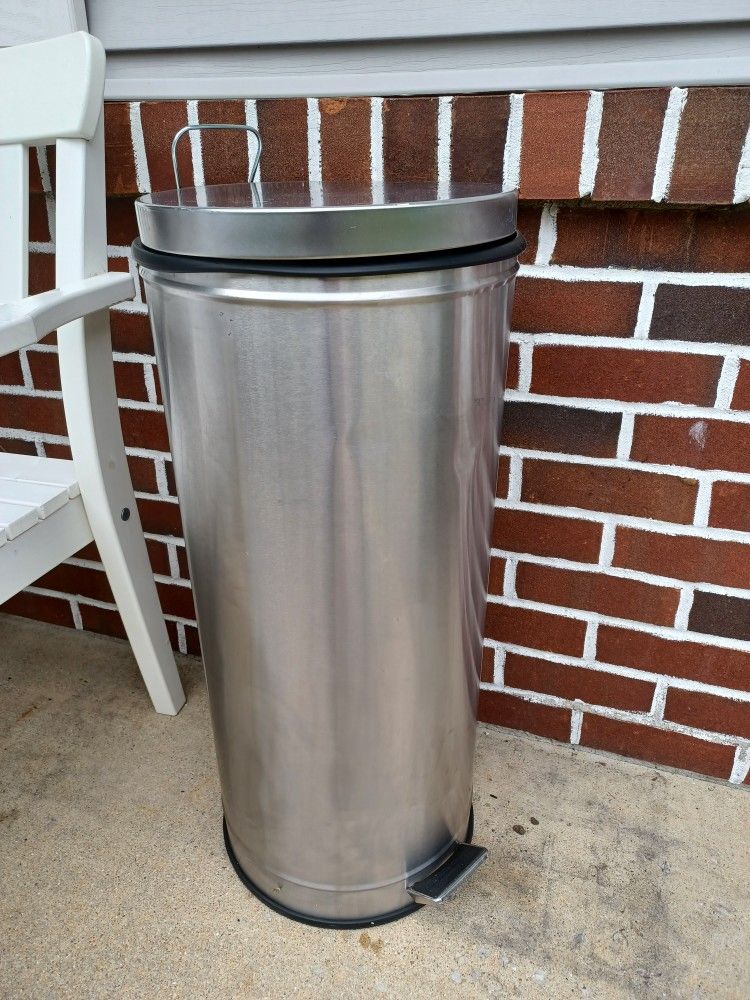 Tall Stainless Steel Step-on Trash Can