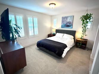 Crate and Barrel Queen Bed