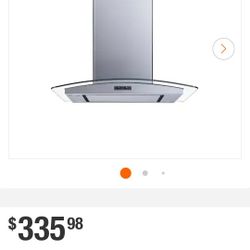 Winflo
30 in. Convertible Island Mount Range Hood in Stainless Steel and Glass with Mesh Filter and Stainless Steel Panel