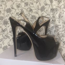 All Black stiletto