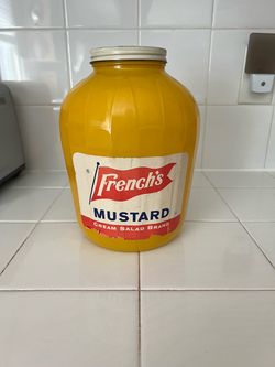 Vintage large French Mustard Jar