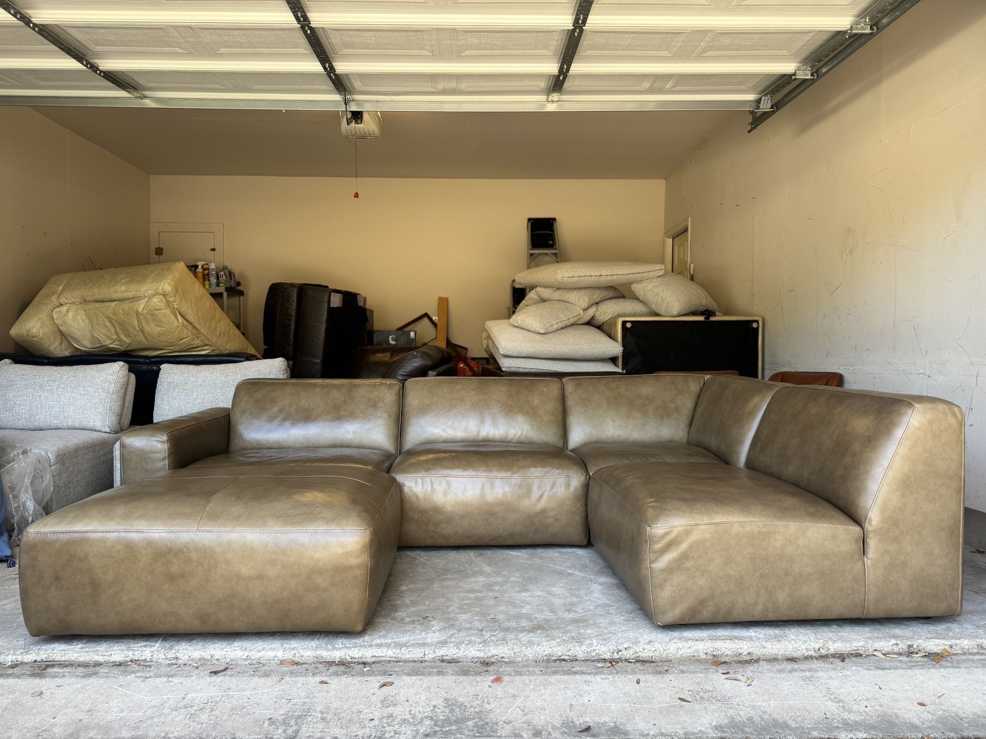 Leather Modular couch