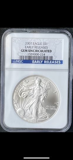 2007 Silver Eagle Early Release GEM UNCIRCULATED