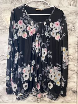 Woman’s Size 3xl Timeson Brand Floral Top 