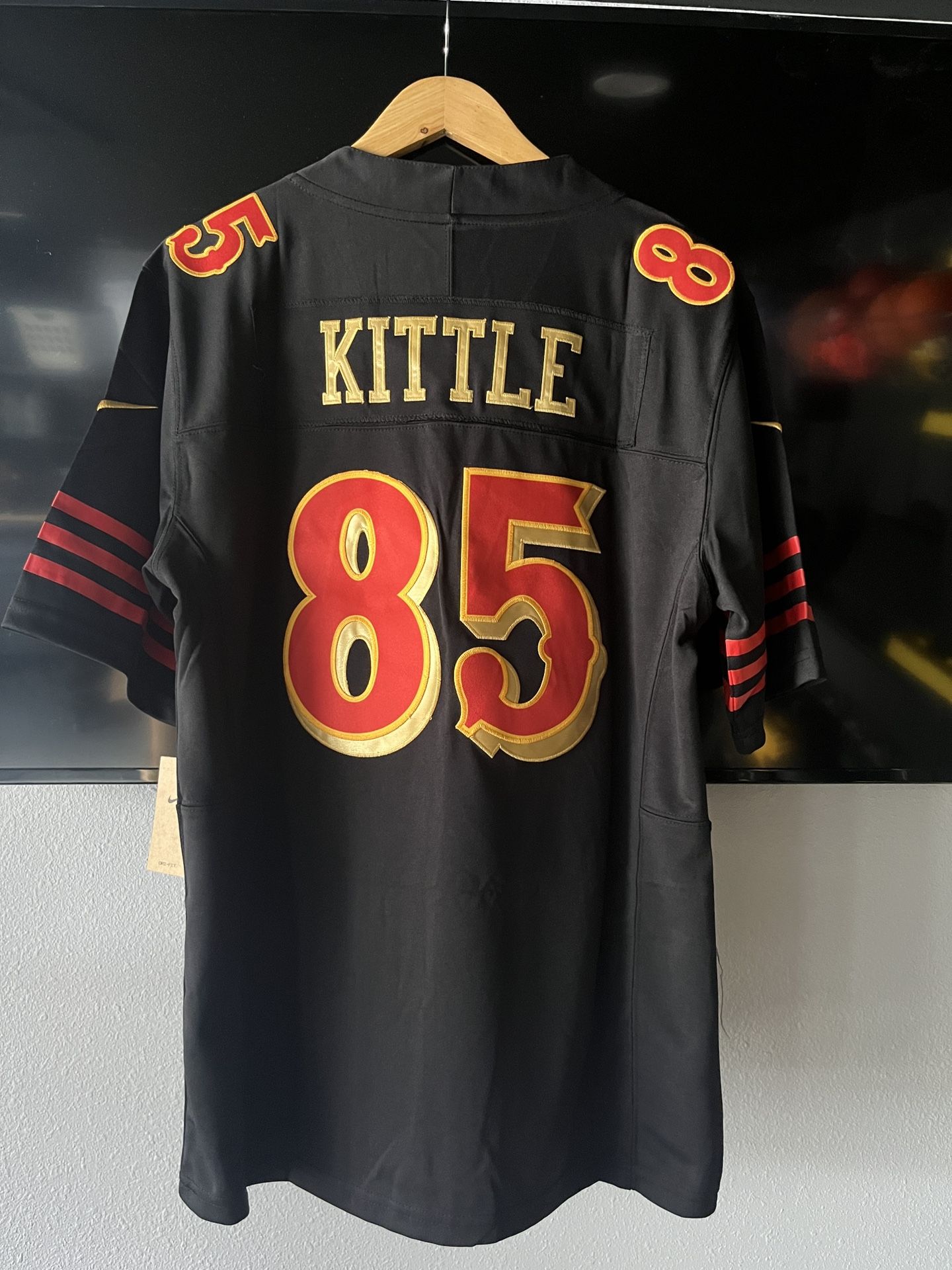 George kittle #85 Black 49ers Rivalries Jerseys (fully Stitched)