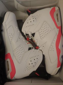NIKE AIR JORDAN RETRO 6 INFRARED WHITE DS MEN'S SIZE 11.5!!! CHECK OUT MY OTHER LISTINGS!!!!