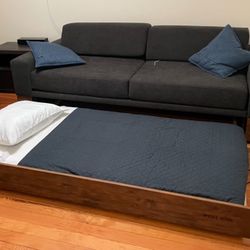 West Elm Couch with Trundle Bed 