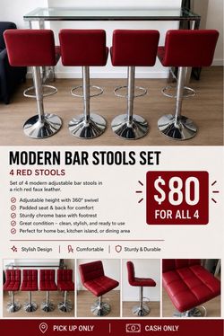 Bar Stools Set 4