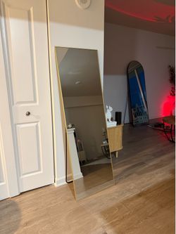 Full-Length Gold Floor Mirror