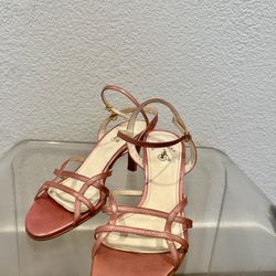Women pink summer strappy heels 