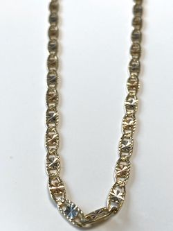 14k Solid Gold Nice fancy Chain grams 9.8