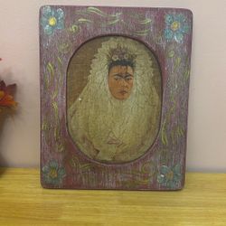 Antique Frida Khalo And Diego Rivera Painting Frame 