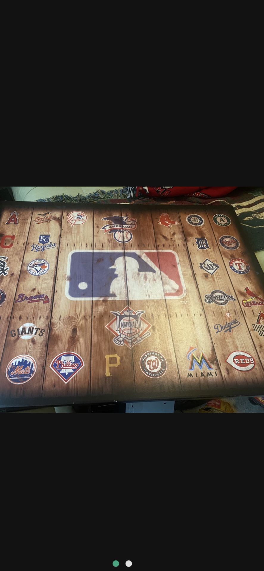 FRAMED BASEBALL CANVAS PICTURE