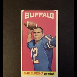 1965 Daryle Lamonica Topps Tall Boy Football Card # 36 SP Short Print Buffalo Bills Oakland Raiders