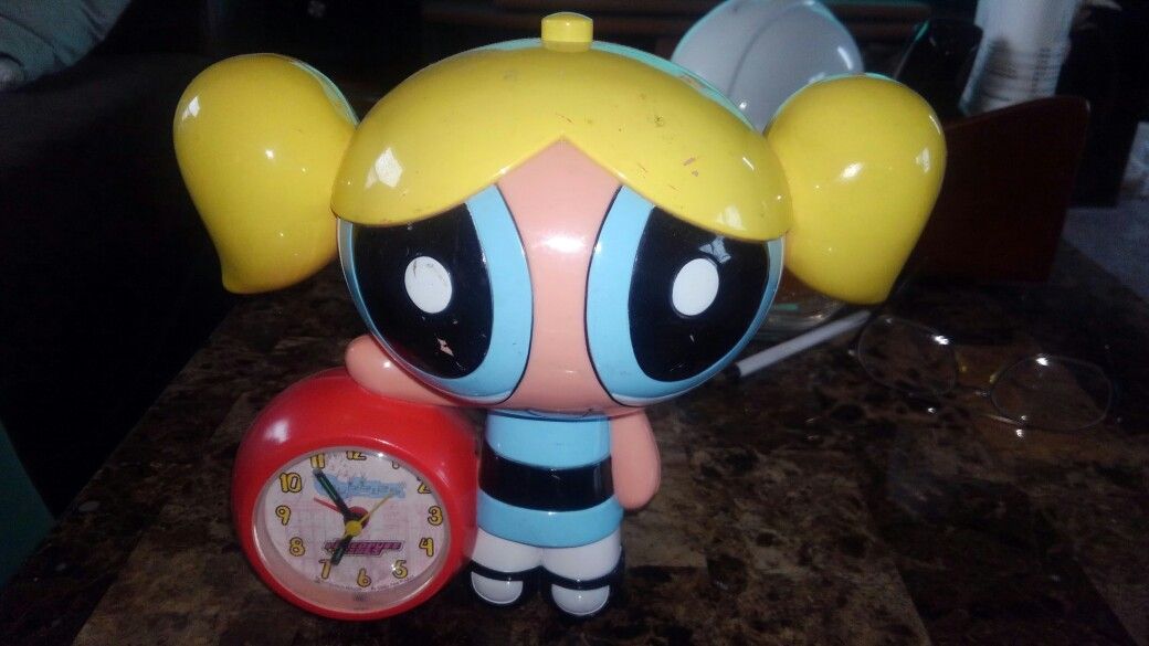 Power Puff girl Bubbles clock