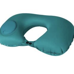 Ultralight Inflatable Travel Neck Pillow x 3- Blue- New 
