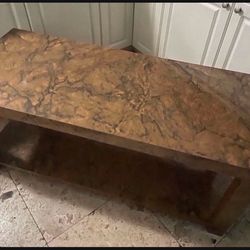 Vintage Mid Century Modern Burl coffee table