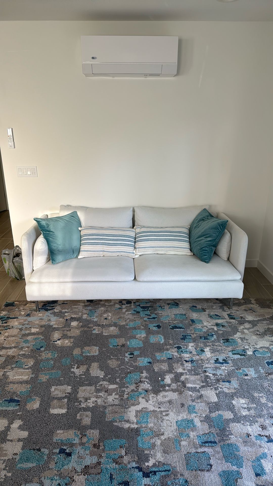 2 Piece White Couch Sectional $200