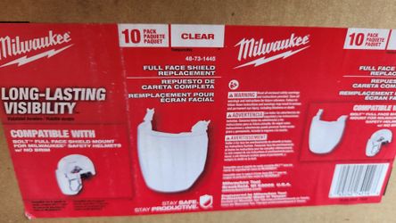Milwaukee Full Face Shield Replacement NEW