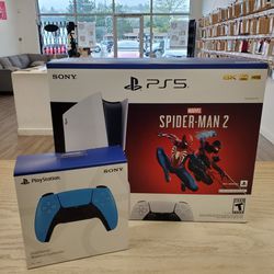 Sony Playstation 5 Slim Marvel's Spiderman 2 Bundle - $1 Down Today Only