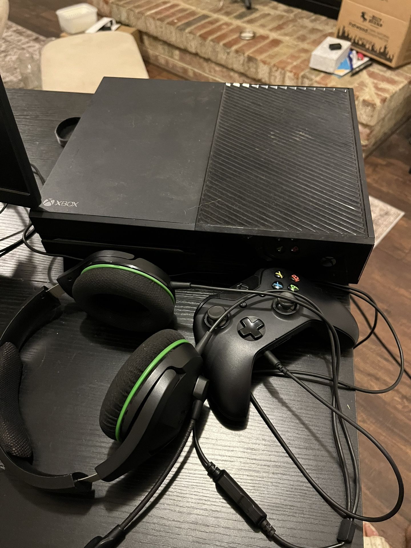 Xbox One with Headset and Two Controllers