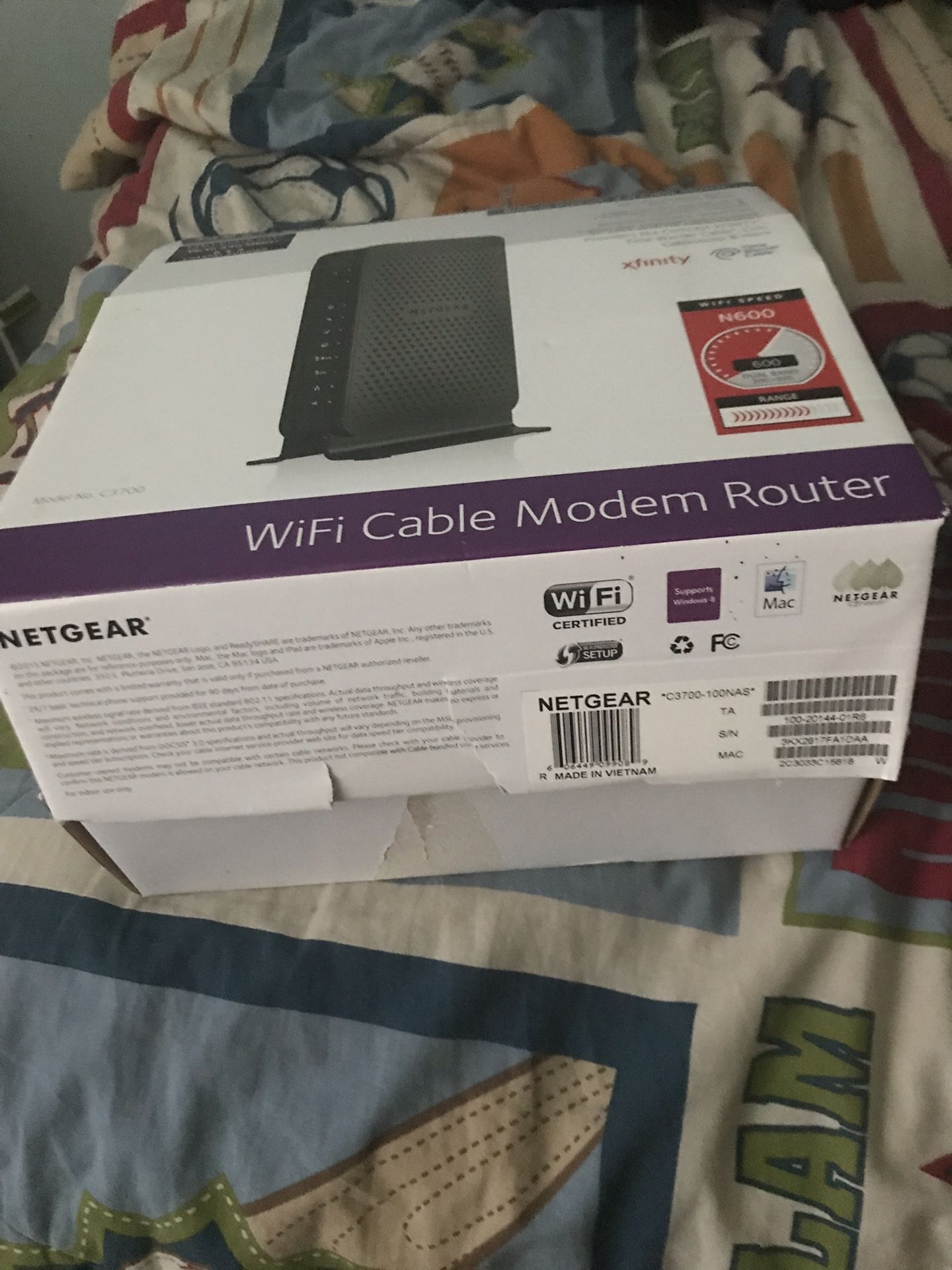 Netgear WiFi modem & Router combination