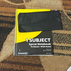 1-subject Notebook Yellow/black &  Black Holder Pen