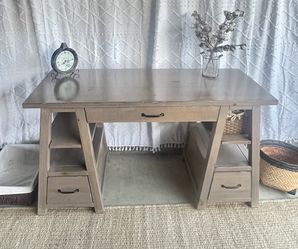 Gorgeous Solid Rustic Wood Farmhouse Home Office Desk