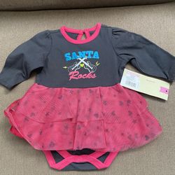 Baby 3M Old Bodysuit “Santa Rocks” Outfit.  Brand New.