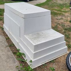 Fiberglass Boat Dock Boarding Steps Stairs with Large Storage Compartment
