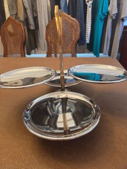 Mid-Century Modern tiered serving tray.