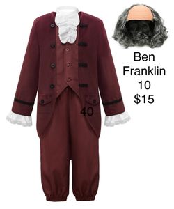Boys Benjamin Franklin History Costume Inventor 10 Theatre